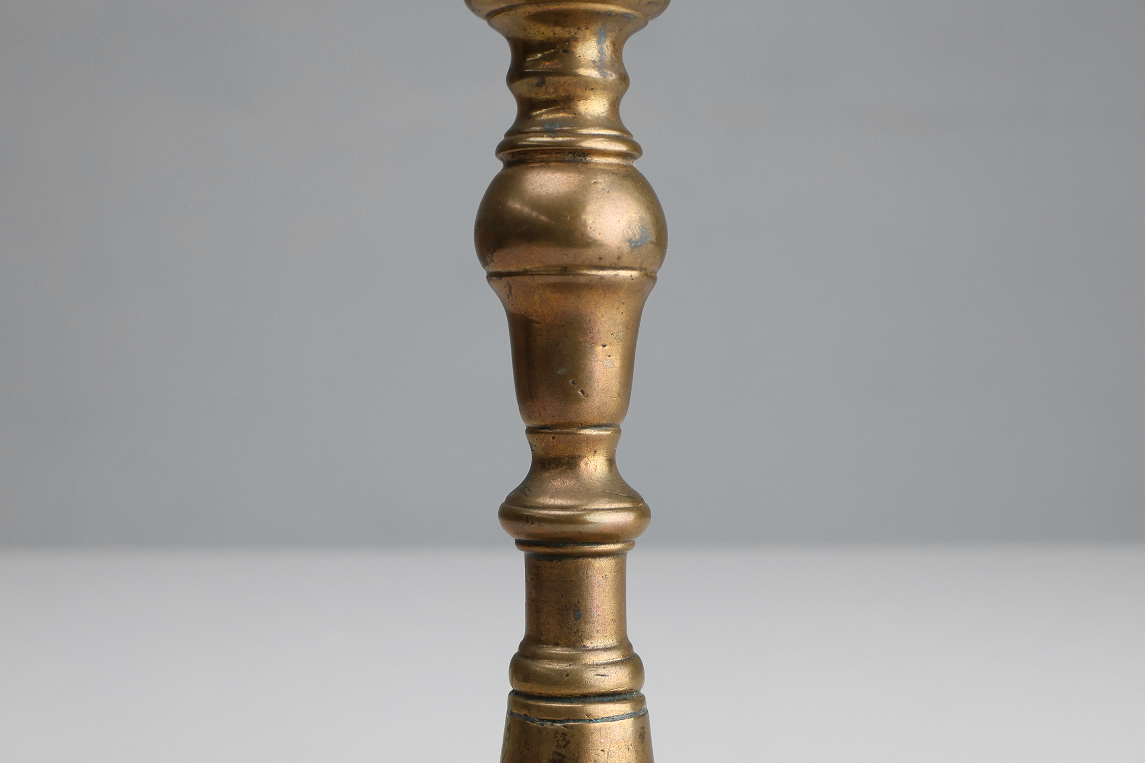 Antique French early 17th century haute epoque copper candlestick thumbnail